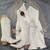 White cotton expanded dress with long sleeve mesh . Size Large 9 thumbnail