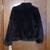 Faux fur short black women's dress coat size med Fever Brand w/4 hid 9 thumbnail