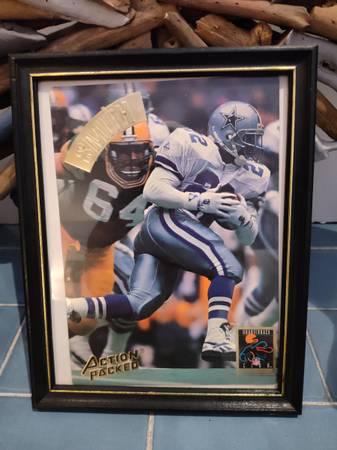 🏈MINT MAMMOTH EMMITT SMITH CARD LIMITED EDITION FRAMED 1