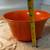 Large Vintage Orange Pottery Mixing Bowl 4 thumbnail