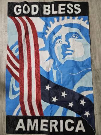 “God Bless America” Decorative Flag (full traditional flag size) 1