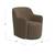 Boucle upholstered swivel accent living room chair in dark brown - NEW 2 thumbnail