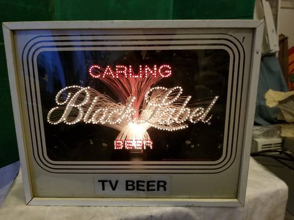 Vintage CARLING Black Label lighted beer sign - ship/DELIVER! 1