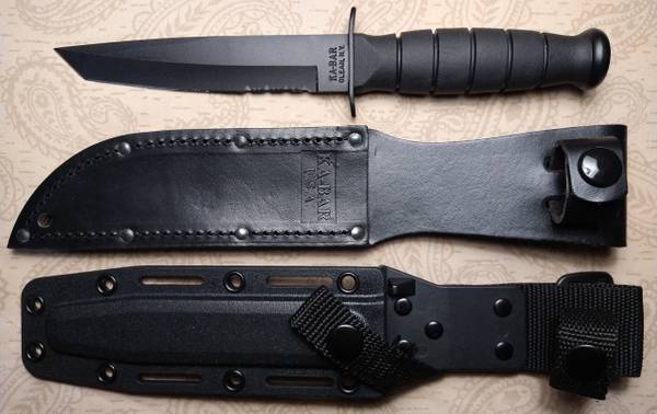 KA-BAR Short Black Tanto 1255 Fixed Blade Knife 1