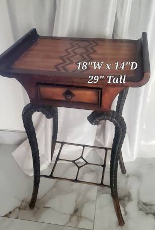 Nightstand With Metal Detailed legs 1