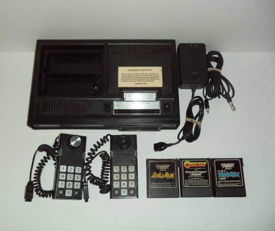Colecovision Video Game Console System Bundle 2 Controllers 3 Games 1