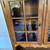 Maple hutch display shelf glass doors 3 thumbnail