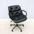 Mid-Century Modern Charles Pollock Knoll Executive Chair Black Leather 2 thumbnail