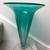 Blenko Art Glass Trumpet Vase Teal 4 thumbnail