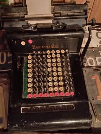 Vintage Burroughs adding machine 1