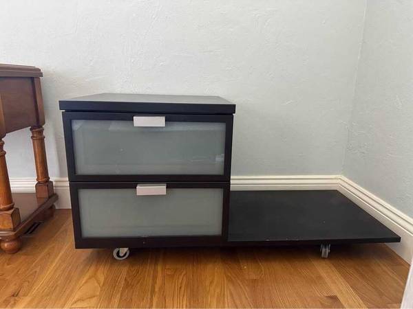 IKEA Modern Rolling Cabinet Night Stand Bedside 1