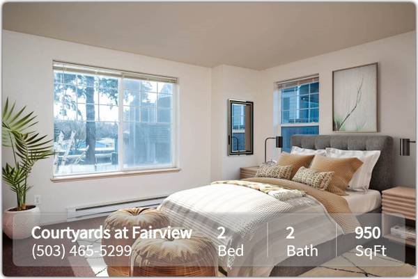 $1,700 / 2br - 950ft2 - Our splendid view is a delight - see this 2 bed 2 bath for yourself! (Fairview)64039060776067122