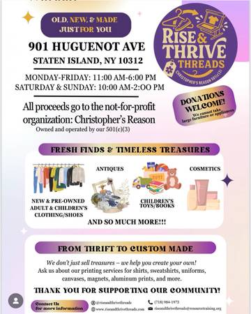 Rise & Thrive Thrift Store (Staten Island)64144070349314120