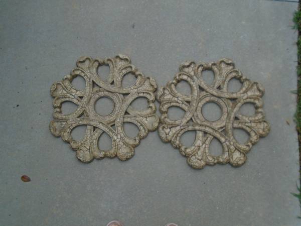 TWO Ceiling Medallion Pair set 2 for chandelier Louis XV 1