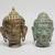 Asian Bronze Buddha Head Sculptures 1 thumbnail