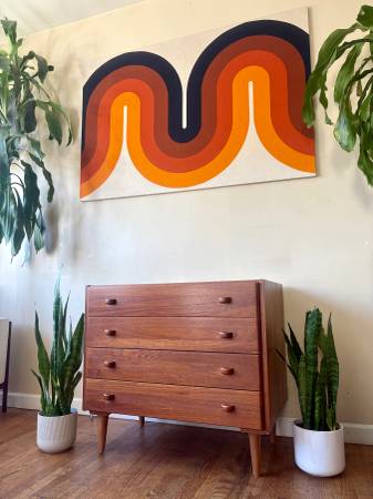 Charming Domino Mobler Danish Teak Dresser 1