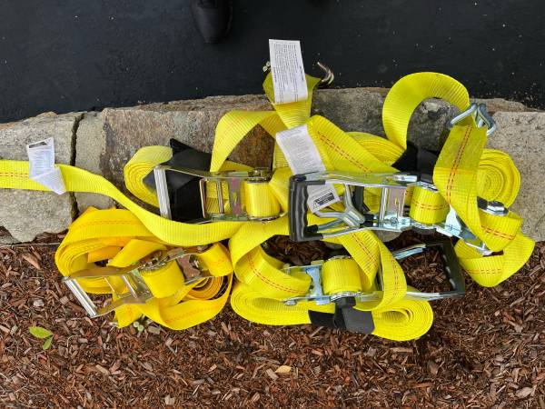 4-Ratchet straps  2 “ New 1