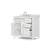 36” White Single Bathroom Vanity w Quartz Countertop Left Side Sink 3 thumbnail