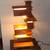 Frank Lloyd Wright Style Handcrafted Table Lamp Mahogany 1 thumbnail