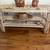 Shelving planter vase stand organizer solid wood distressed white 2 thumbnail