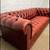 NewlyStunning Vintage Oxblood Tufted Leather Chesterfield English Sofa 7 thumbnail