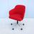 Steelcase West Elm Work Sterling Office Desk Chair in Red Fabric, New 7 thumbnail