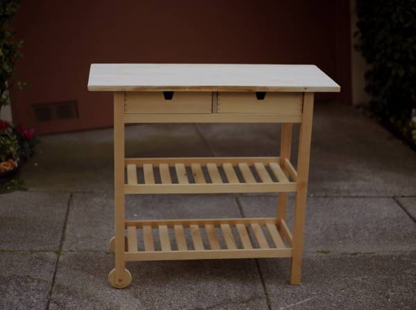 Kitchen Island, Bar Cart, Kitchen Cart, Trolley Cart w/Butcher Block 1