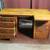 Used Small Desk With Classic Wood Finish And Overhang 4 thumbnail