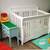 Infant toddler white wooden crib 1 thumbnail
