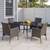 New PHI VILLA 5-Piece Round Dining Table Set for 4, 42-Inch Metal Dining Table w 2 thumbnail