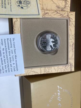Lewis and Clark silver proof dollar 1