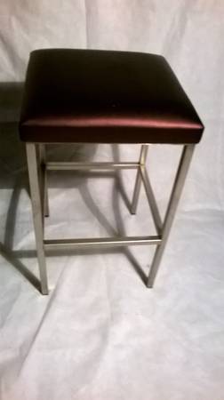 Padded Bar stool with Chrome legs 1