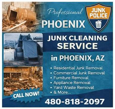 🔥 Junk Taking Over? Junk Police - We HAUL It ALL in Phoenix! 🔥 1