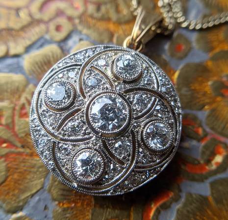 Colgante de diamante antiguo perdido con círculos entrelazados (Denver)63679604826241120