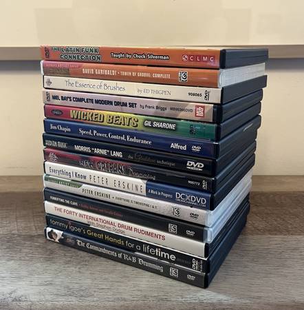 For the drummers - 14-pack of drumming instructional videos on DVD 1