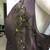 Plum Chiffon Over Green Lining & Beaded Evening Gown - Size 14 4 thumbnail