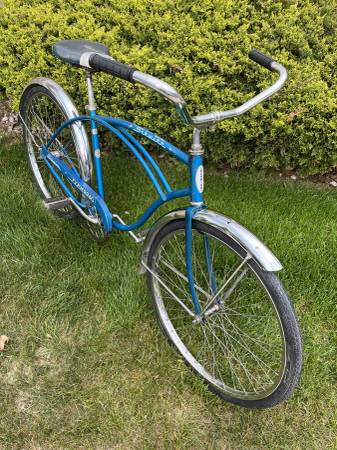 Vintage Schwinn Typhoon Men's Single Speed Cruiser Bike Blue 1966 - $275 (Traverse City)62960128024323121