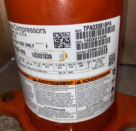 Trane alliance ac  compressors 3 ton  2 stage 1