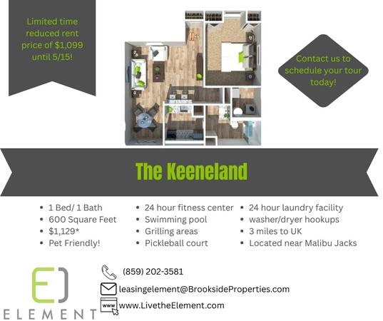 Pet-friendly apartments close to the mall and more! 1