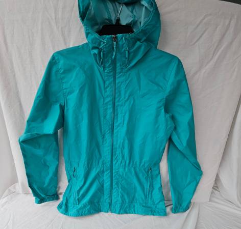 Columbia Hooded Rain Jacket Wind Breaker Women’s Size Small New 1