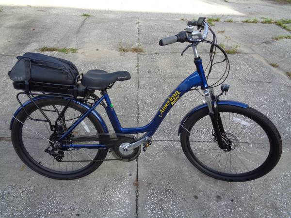 Electric Bicycle - American Rider 26" Wheels - Blue, Schwinn Seat NICE 1