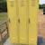 5ft Vintage school lockers red and yellow metal locker storage units 3 thumbnail
