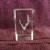 “God Bless America” Eagle w/ American Flag Etched Glass Paperweight 4 thumbnail