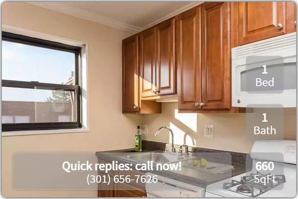 $1,745 / 1br - 660ft2 - A location to envy! Stunning 1 bed, 1 bath ready for you. (Chevy Chase)63896033035650121