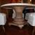Kreiss Marble Pedestal Dining Room Table and 4 chairs 3 thumbnail