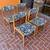 Set of 4 Mid Century Danish Teak Blue/White Floral Dining Chairs 6 thumbnail