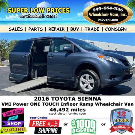 2016 Toyota Sienna Wheelchair Van    1