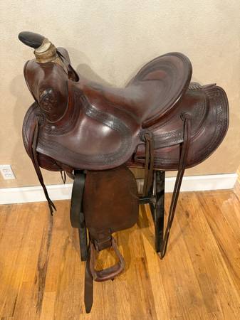 Antique Western Saddle by Lichtenberger Ferguson 1