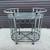 Contemporary Modern Style Rolling Bar Cart with 4 Wine Bottle Holders. 9 thumbnail