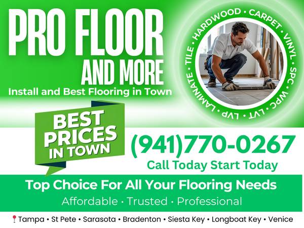 Flooring Pros🏠(Laminate, LVP, Tile, Wood, Carpet,Vinyl ✅BEST PRICES✅ 1